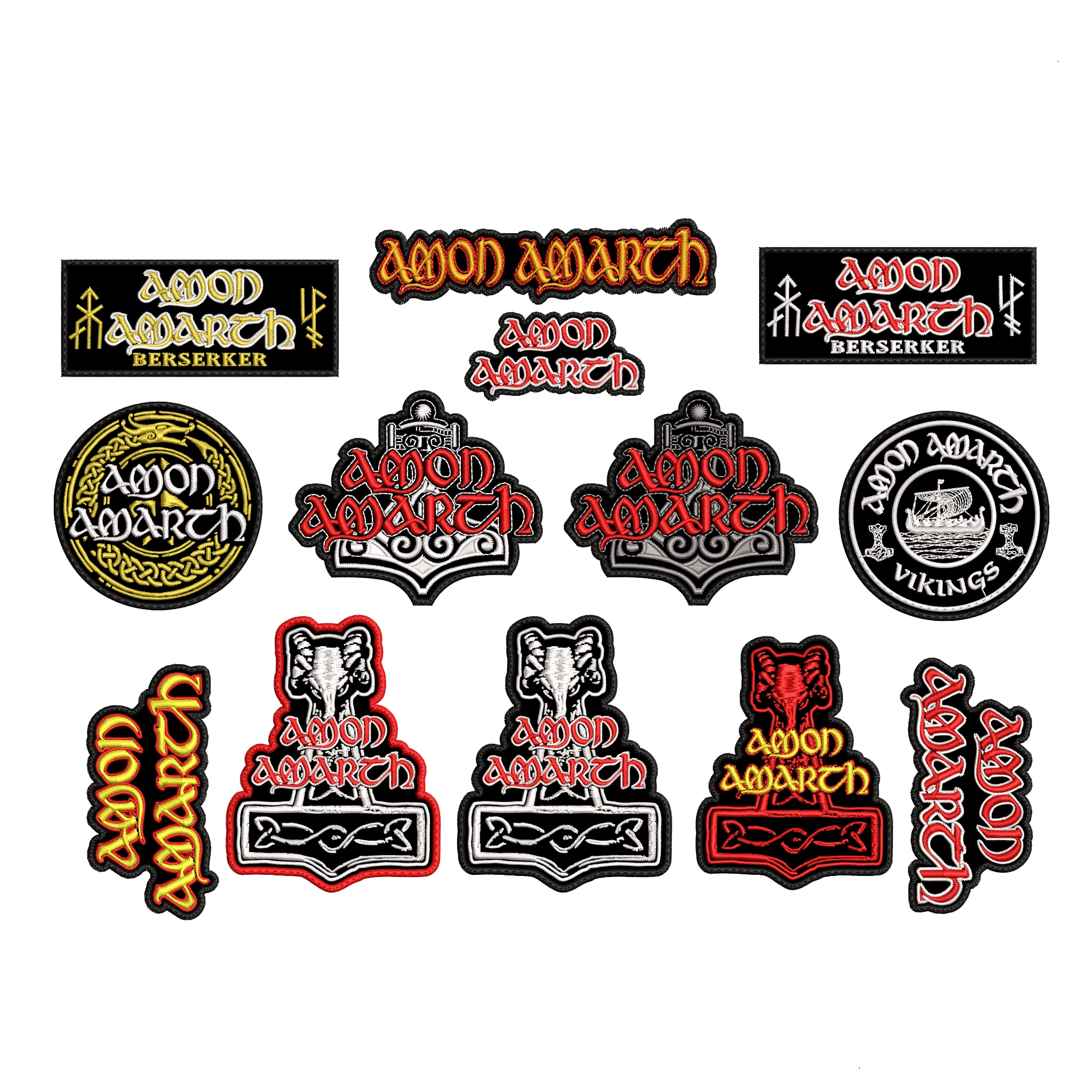 Pack Parches Bordados AMON AMARTH Death Metal