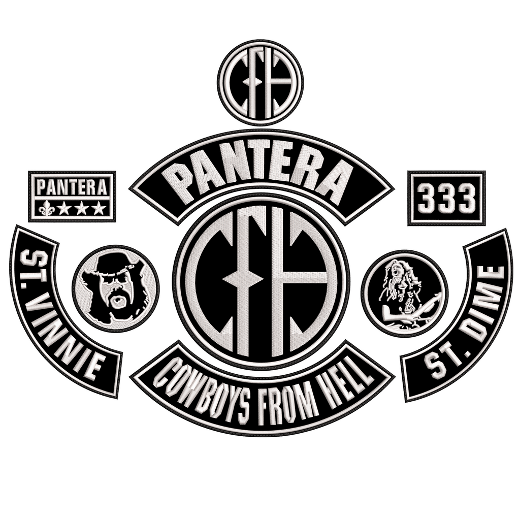 Espaldera Bordada PANTERA "Cowboys From Hell" Heavy Metal