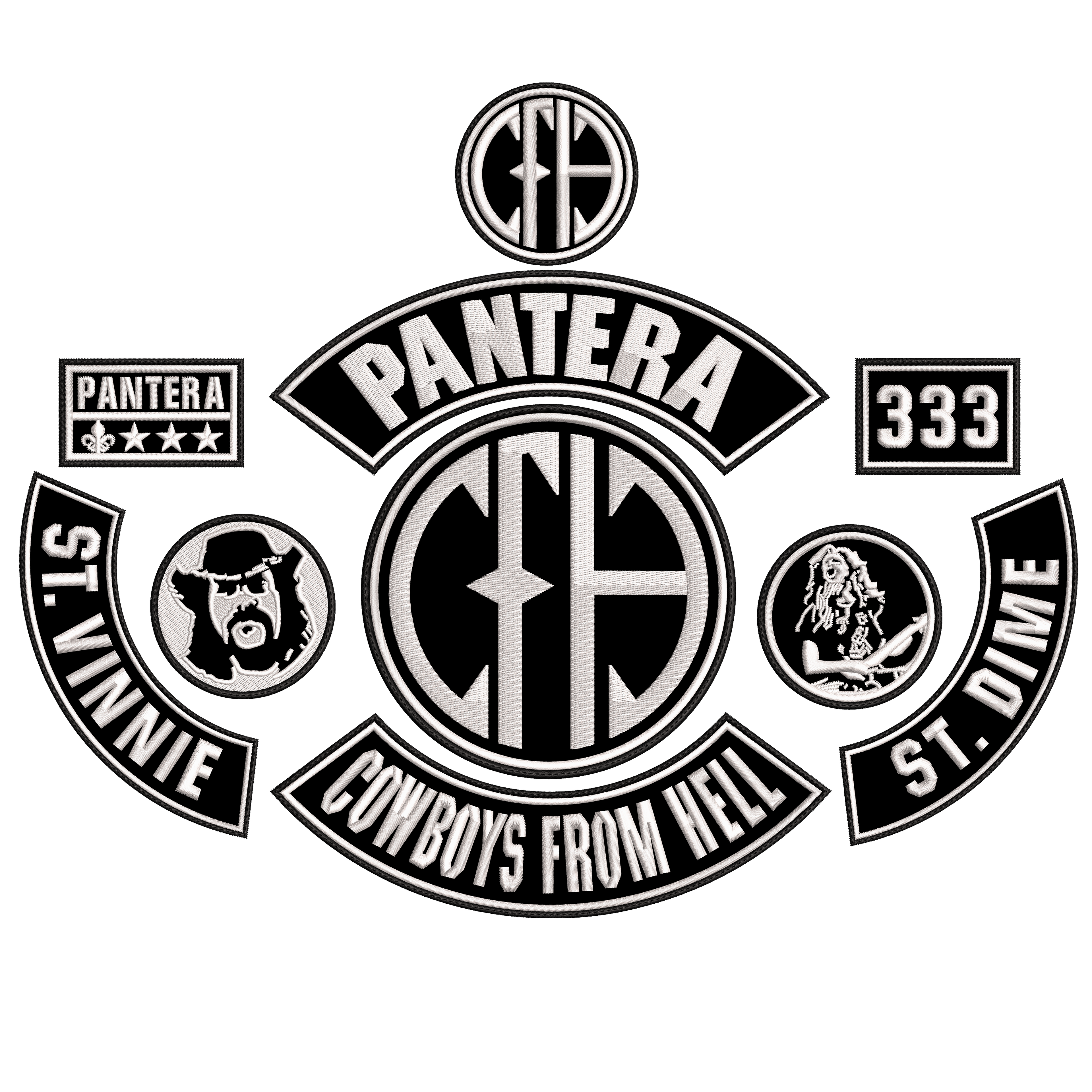 Espaldera Bordada PANTERA "Cowboys From Hell" Heavy Metal