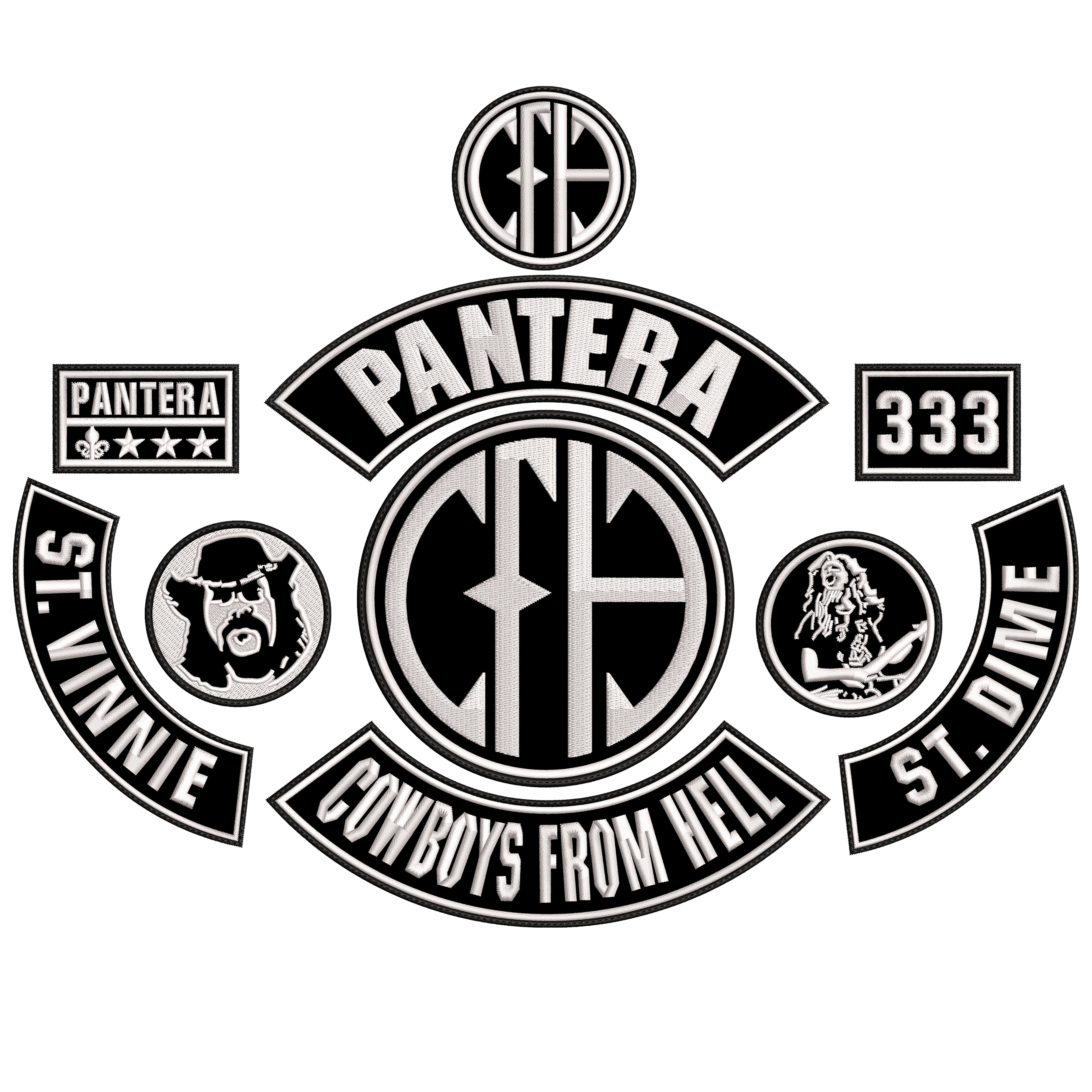 Espaldera Bordada PANTERA "Cowboys From Hell" Heavy Metal