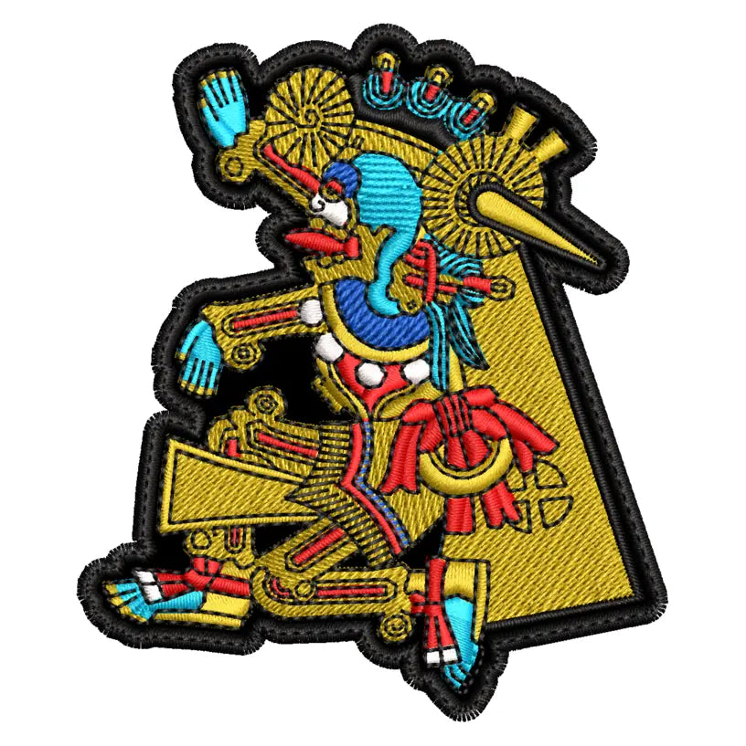 Parche Bordado MICTLANTECUHTLI Dios Azteca