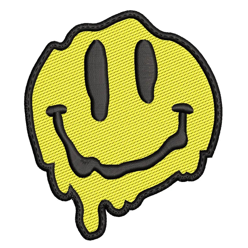 Parche Bordado Mini CARITA FELIZ AMARILLA