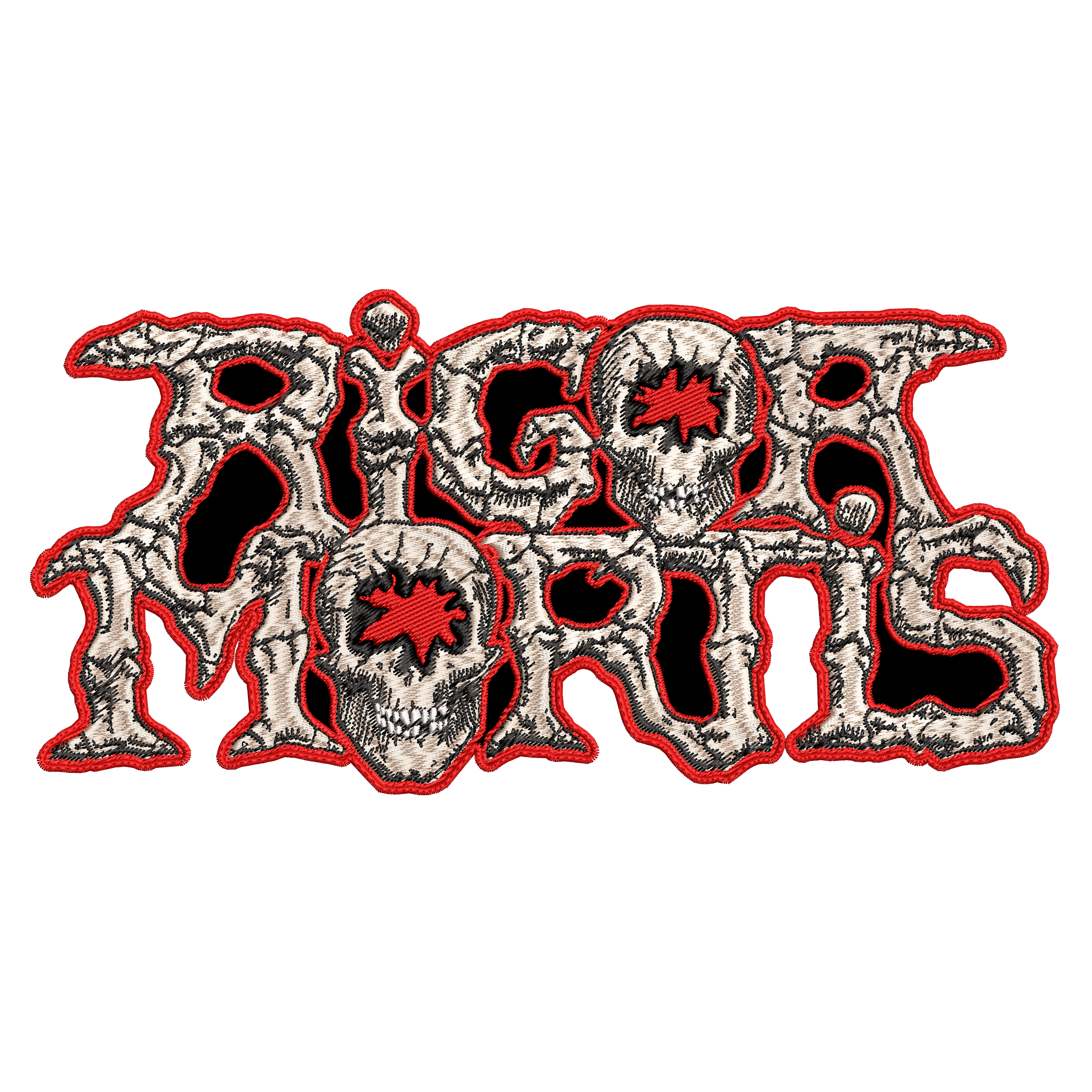 Espaldera Bordada RIGOR MORTIS Trash Metal