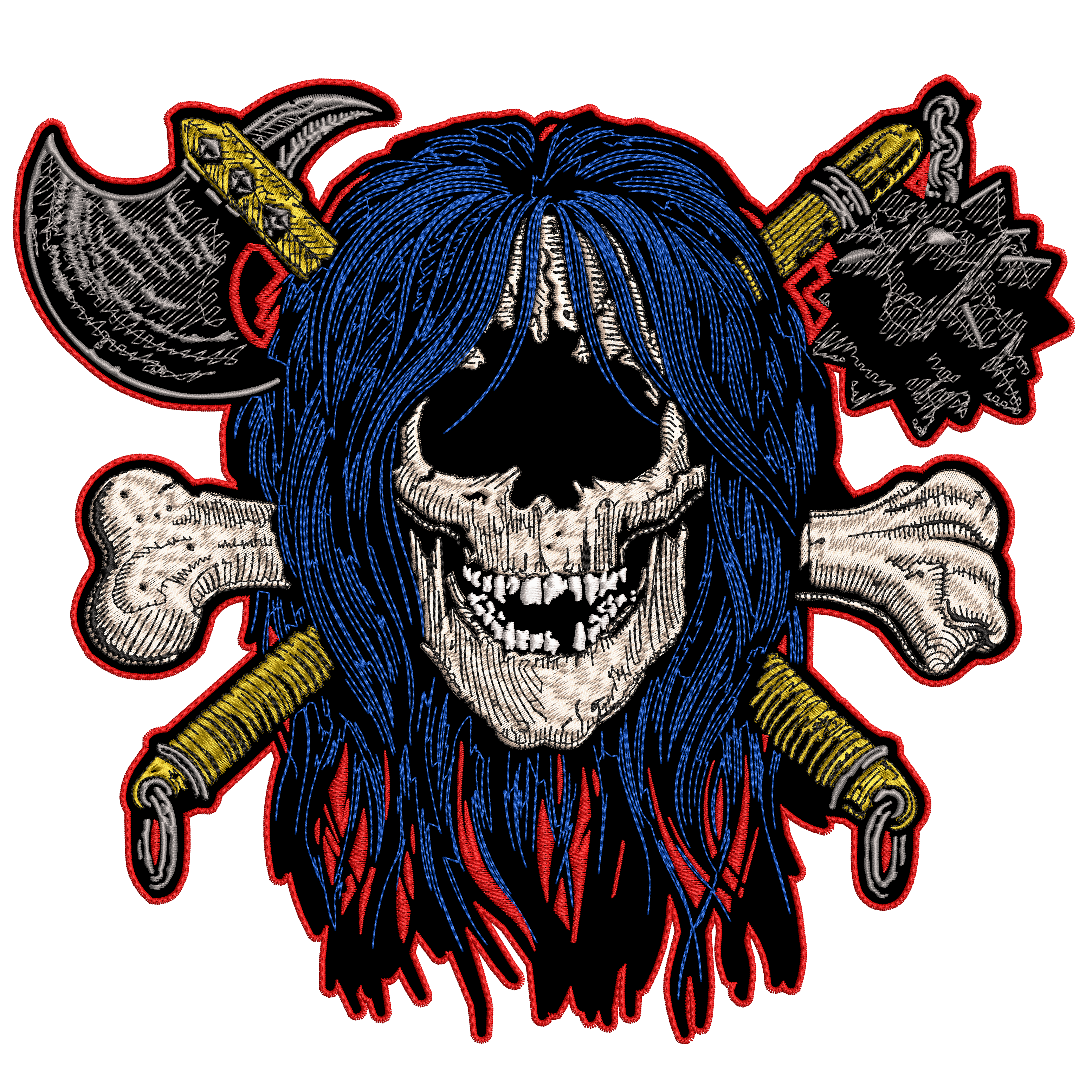 Espaldera Bordada RIGOR MORTIS Trash Metal