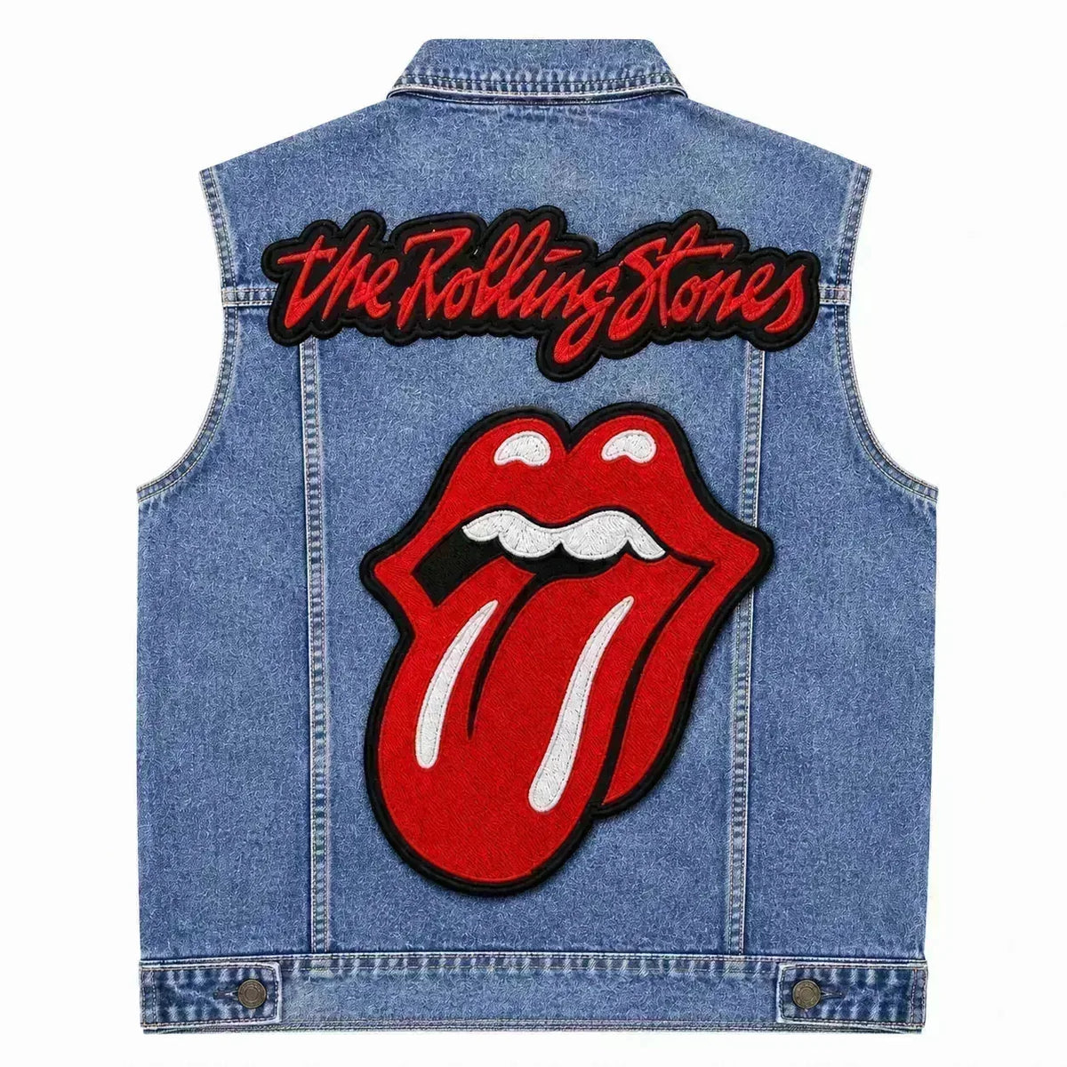 Chaleco de Mezclilla más Espaldera THE ROLLING STONE Rock and Roll Blues Rock