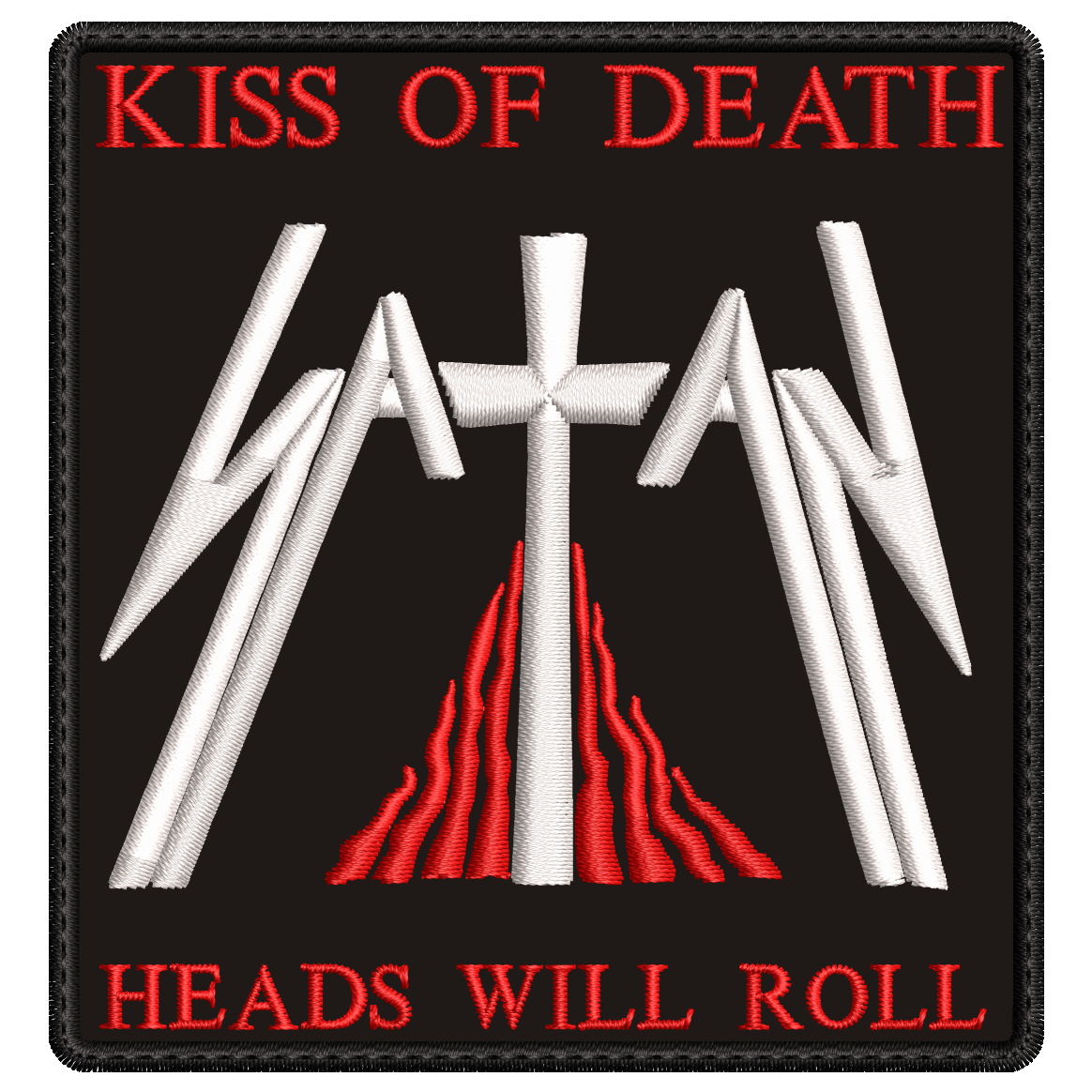 Parche Bordado KISS OF DEATH Satan Heavy Metal