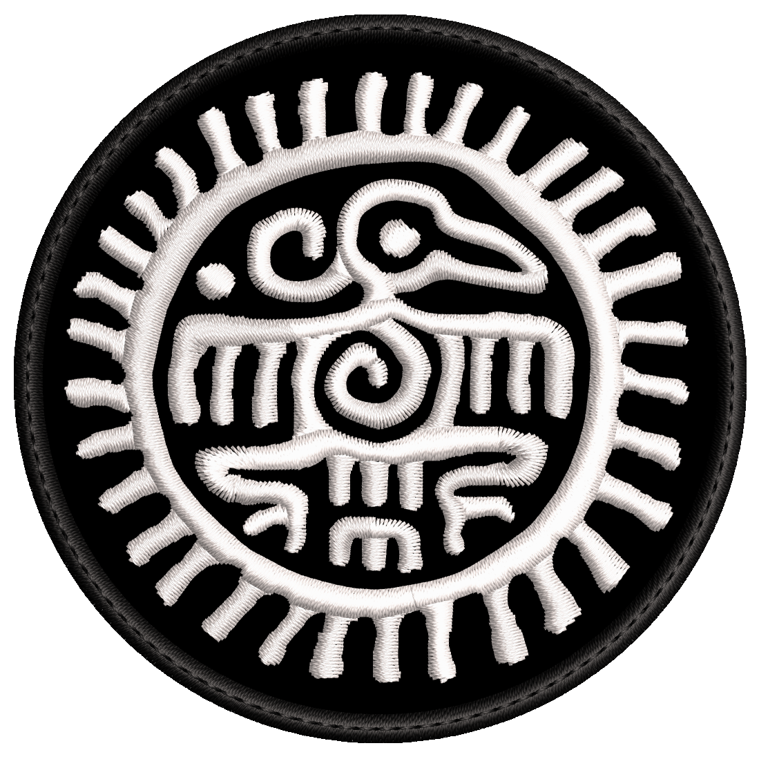 Parche Bordado AGUILA SOLAR Azteca