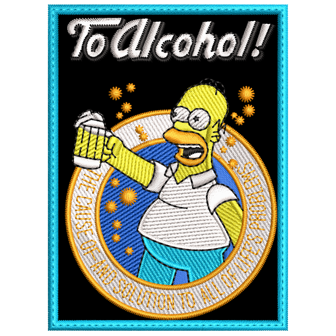 Parche Bordado HOMERO SIMPSON To Alcohol