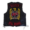 Chaleco de piel original más espaldera bordada SLAYER D STILL REIGNING Thrash Metal
