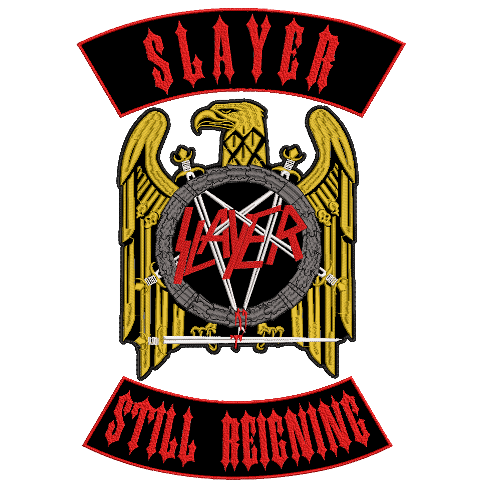 Espaldera Bordada SLAYER STILL REIGNING Thrash Metal