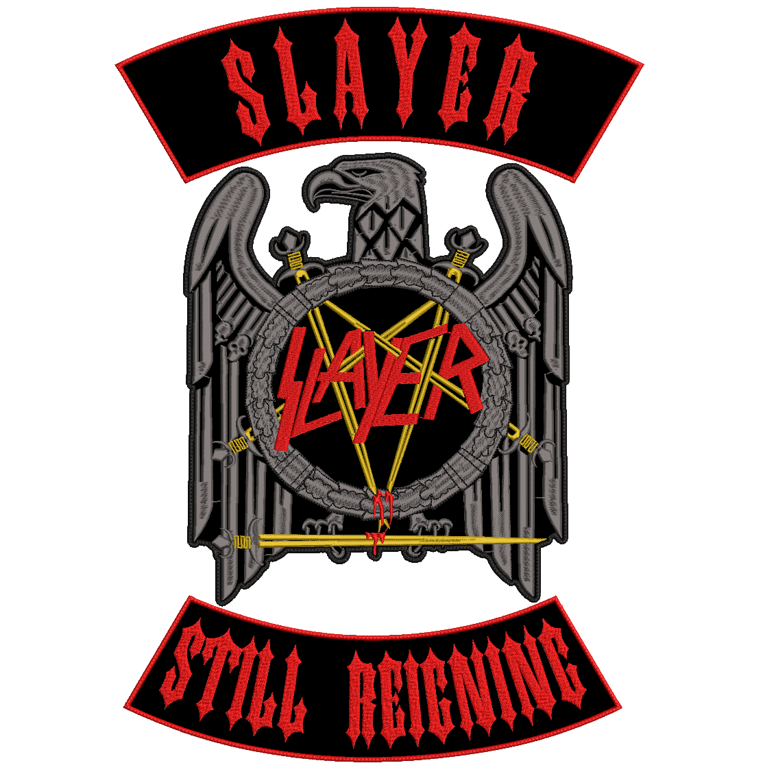 Espaldera Bordada SLAYER STILL REIGNING Thrash Metal