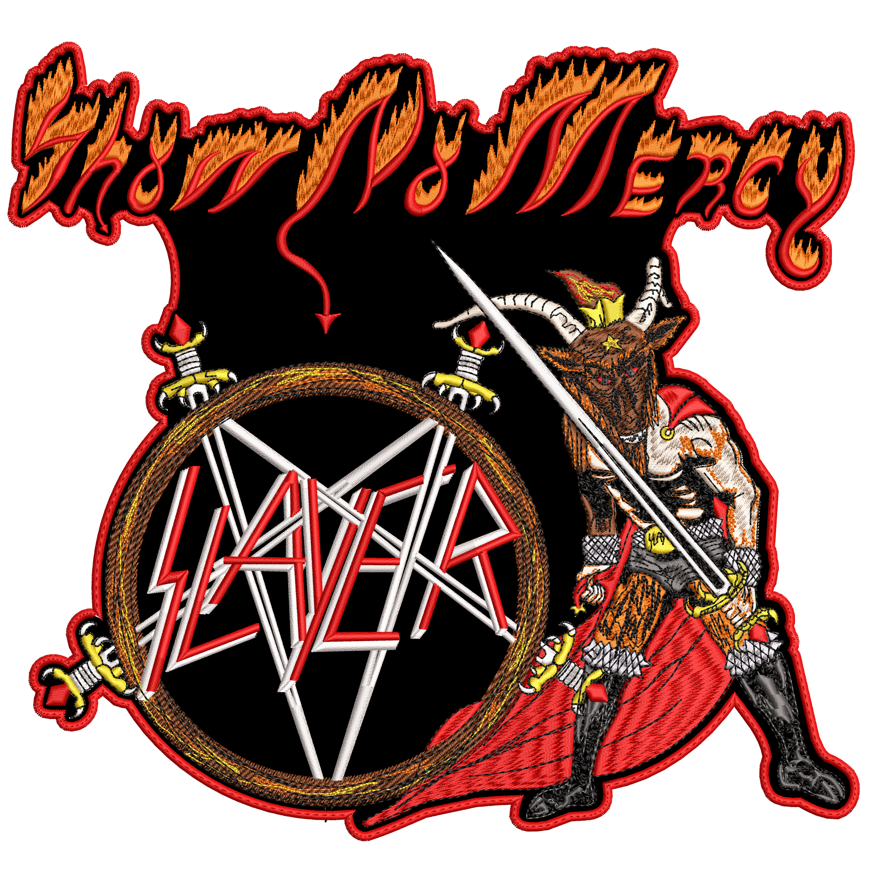 Espaldera Bordada SLAYER Thrash Metal