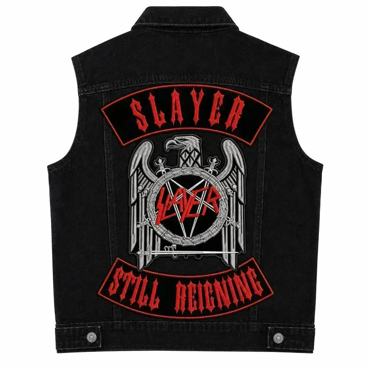 Chaleco de Mezclilla más Espaldera SLAYER STILL REIGNING Thrash Metal