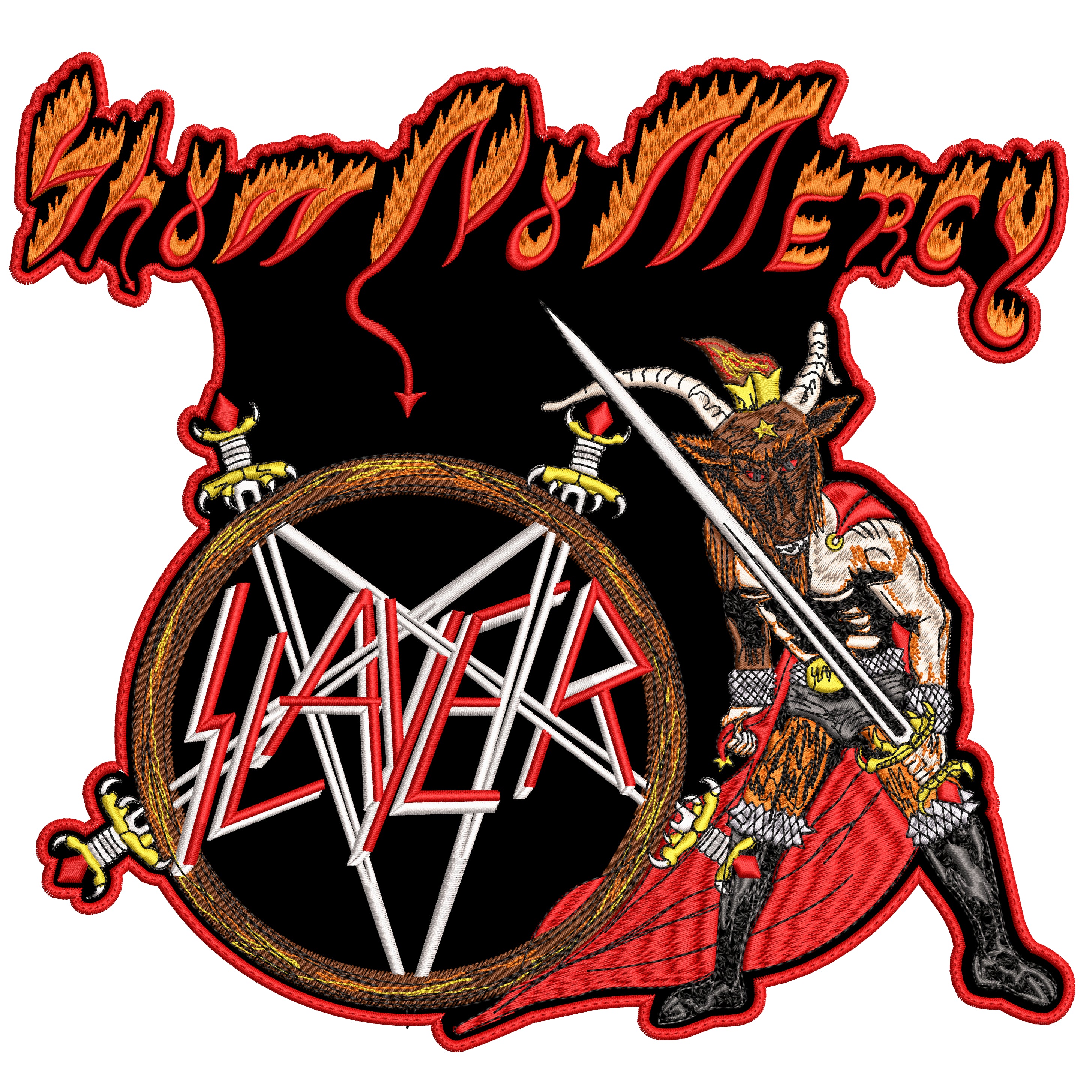 Espaldera Bordada SLAYER Thrash Metal