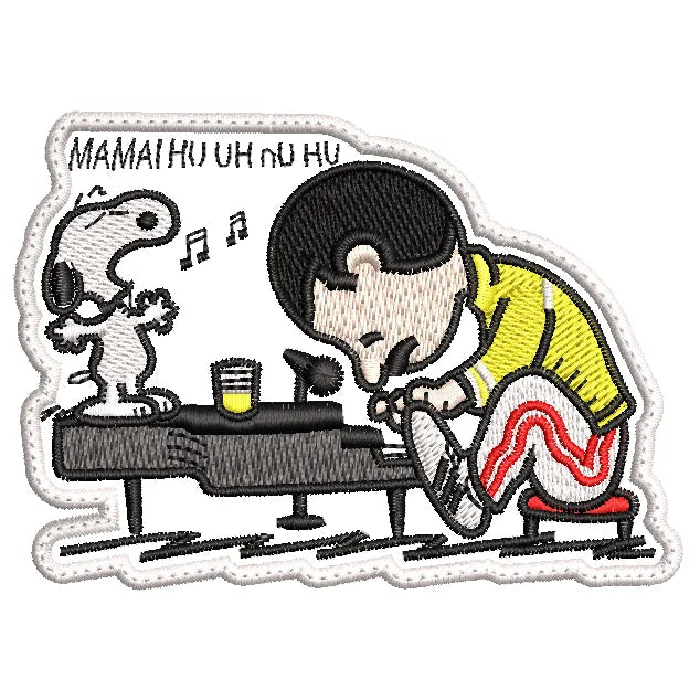 Parche Bordado SNOOPY Y FREDDIE MERCURY