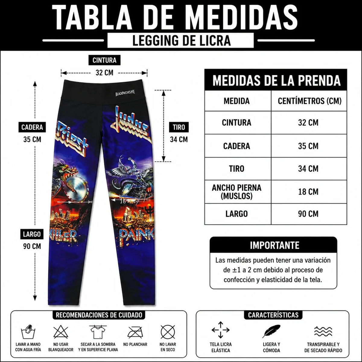 Leggin Mallón Licra JUDAS PRIEST Heavy Metal