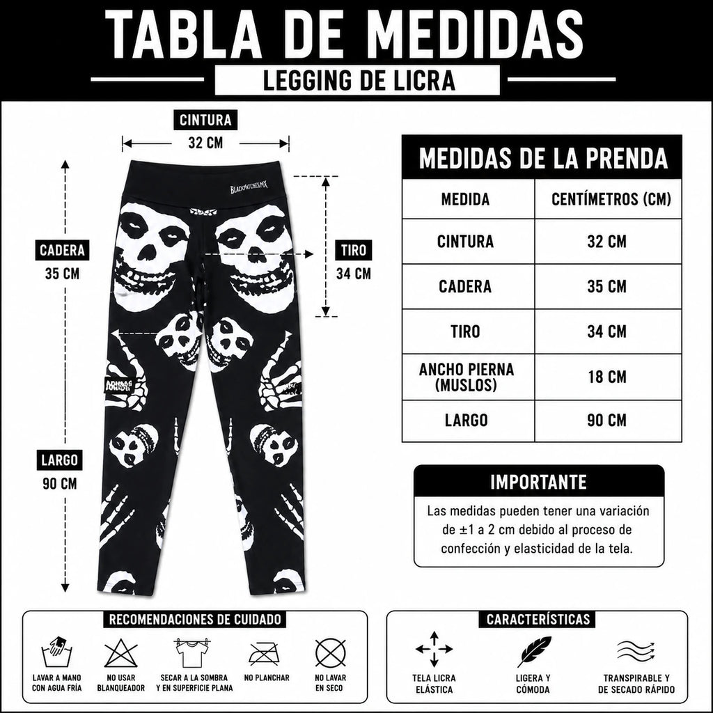 Leggin Mallón Licra MISFITS Horror Punk