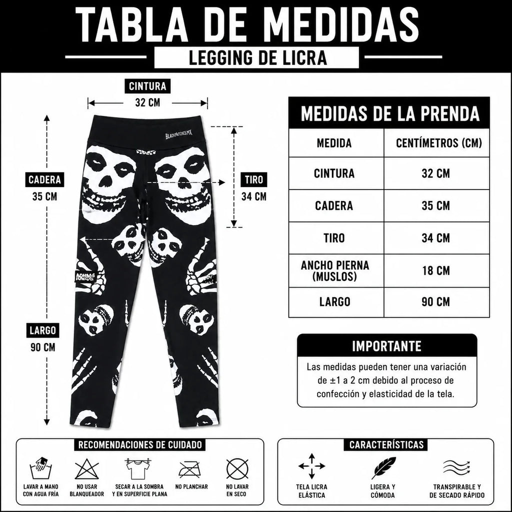 Leggin Mallón Licra MISFITS Horror Punk