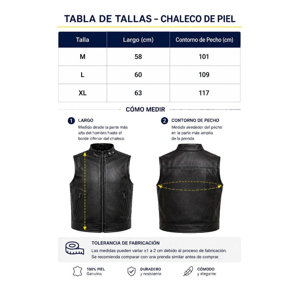 Chaleco de piel original más espaldera bordada BLACK SABBATH