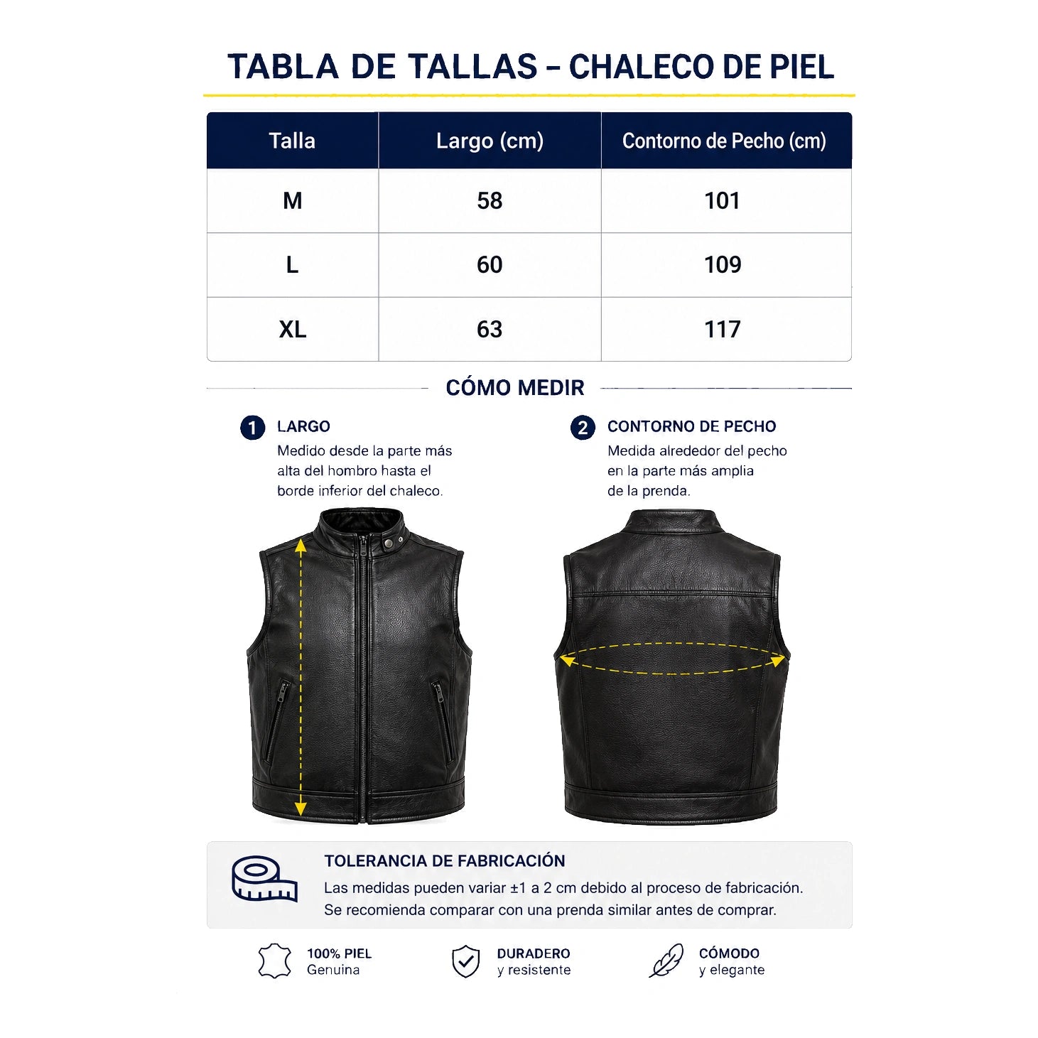 Chaleco de piel original más espaldera bordada ACDC