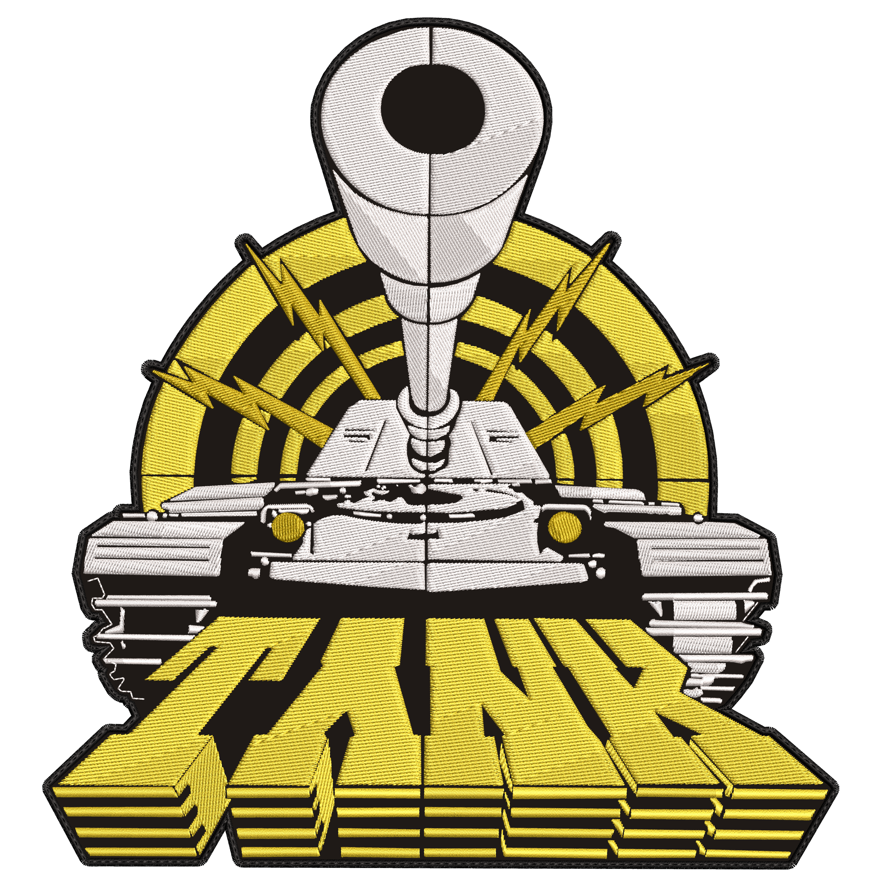 Espaldera Bordada TANK Heavy Metal