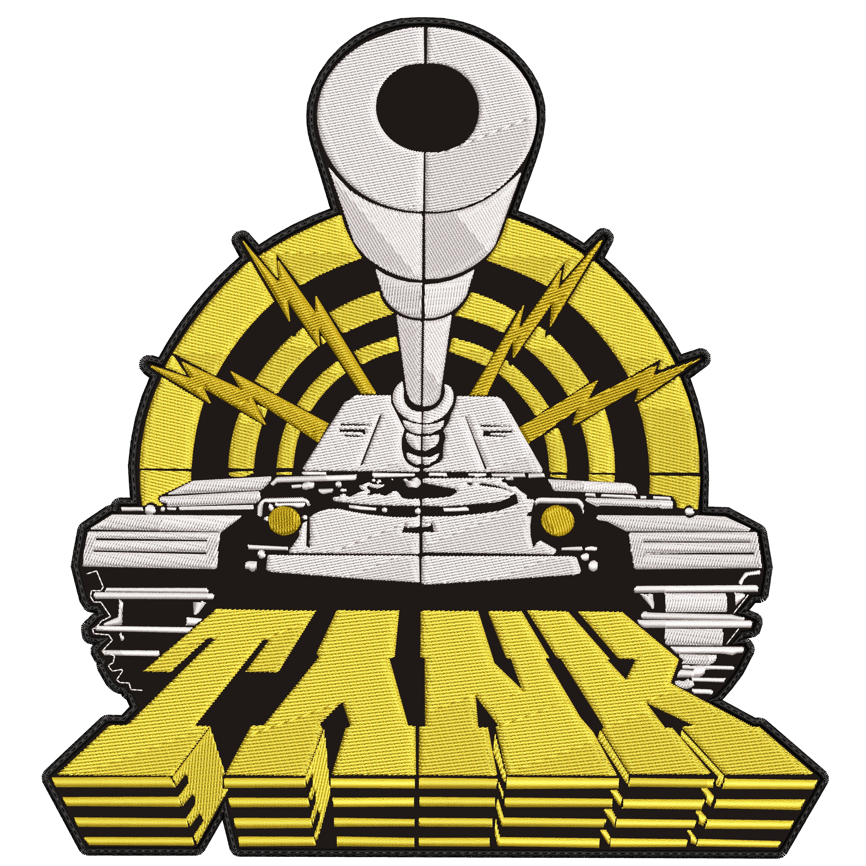 Espaldera Bordada TANK Heavy Metal