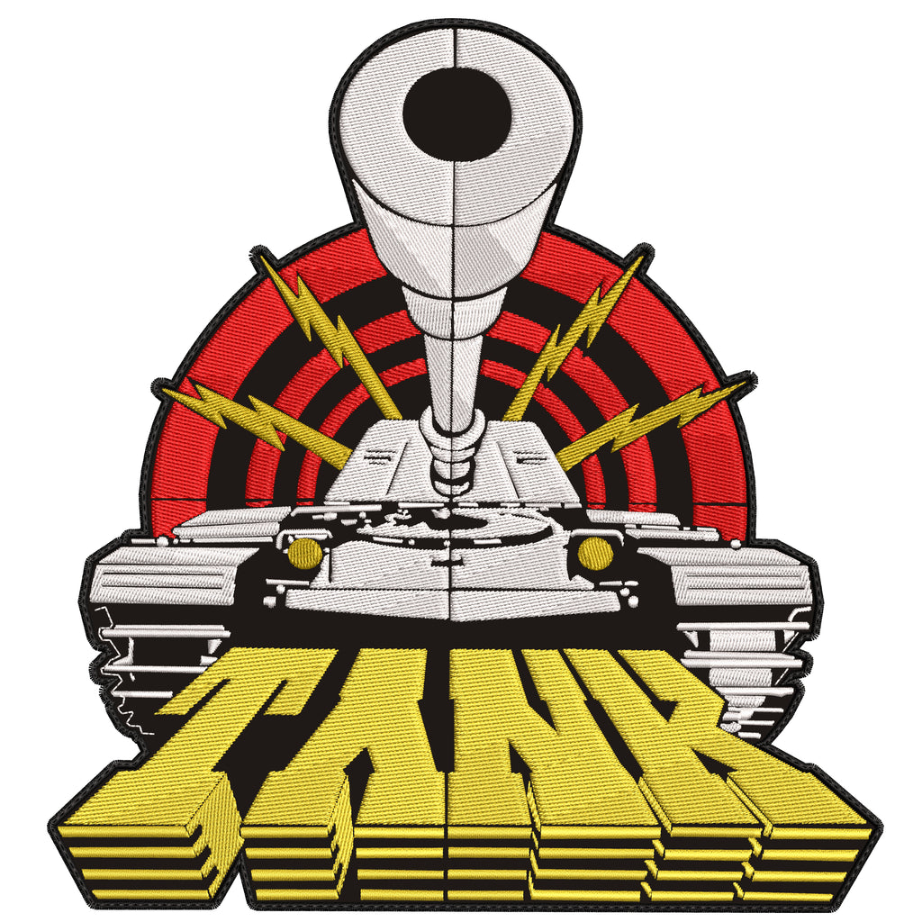Espaldera Bordada TANK Heavy Metal
