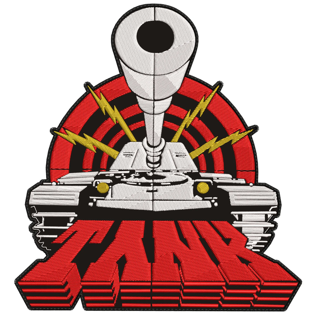 Espaldera Bordada TANK Heavy Metal