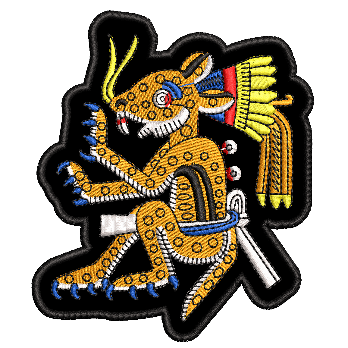 Parche Bordado TEPEYOLOTL DIOS MEXICA