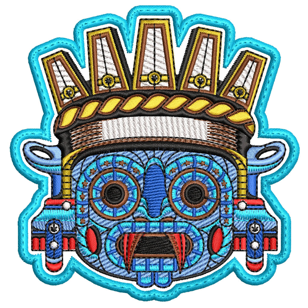 Parche Bordado TLALOC Dios de la Lluvia