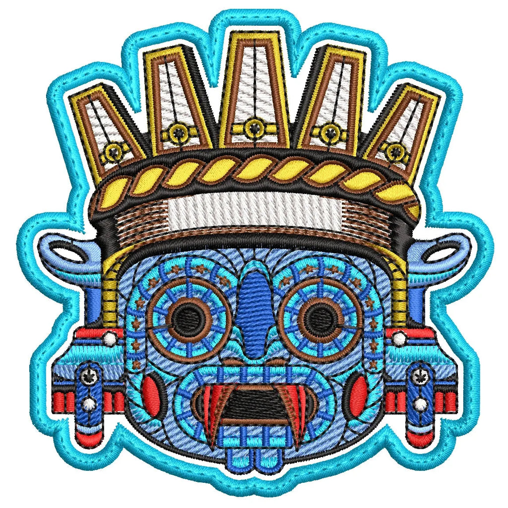Parche Bordado TLALOC Dios de la Lluvia
