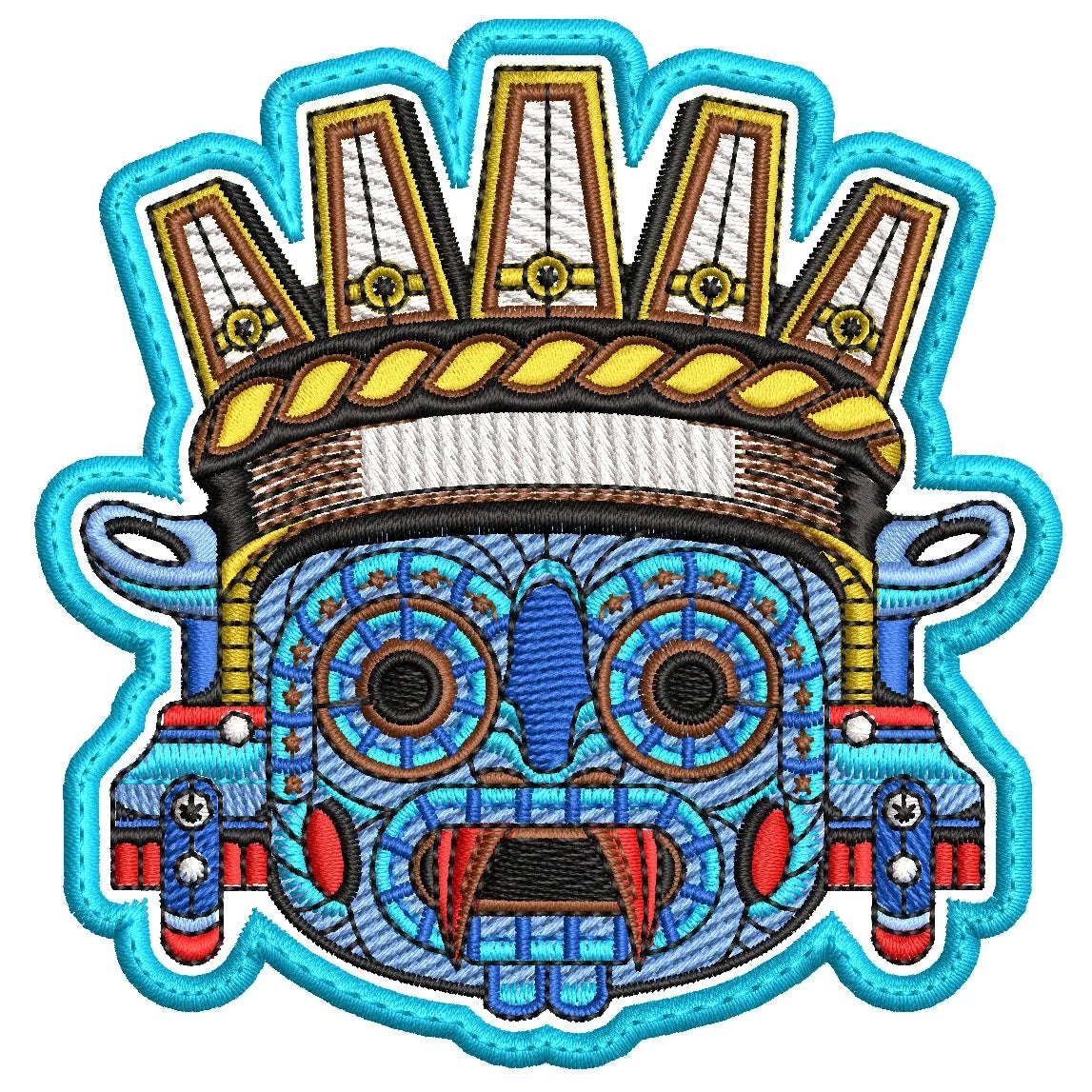 Parche Bordado TLALOC Dios de la Lluvia