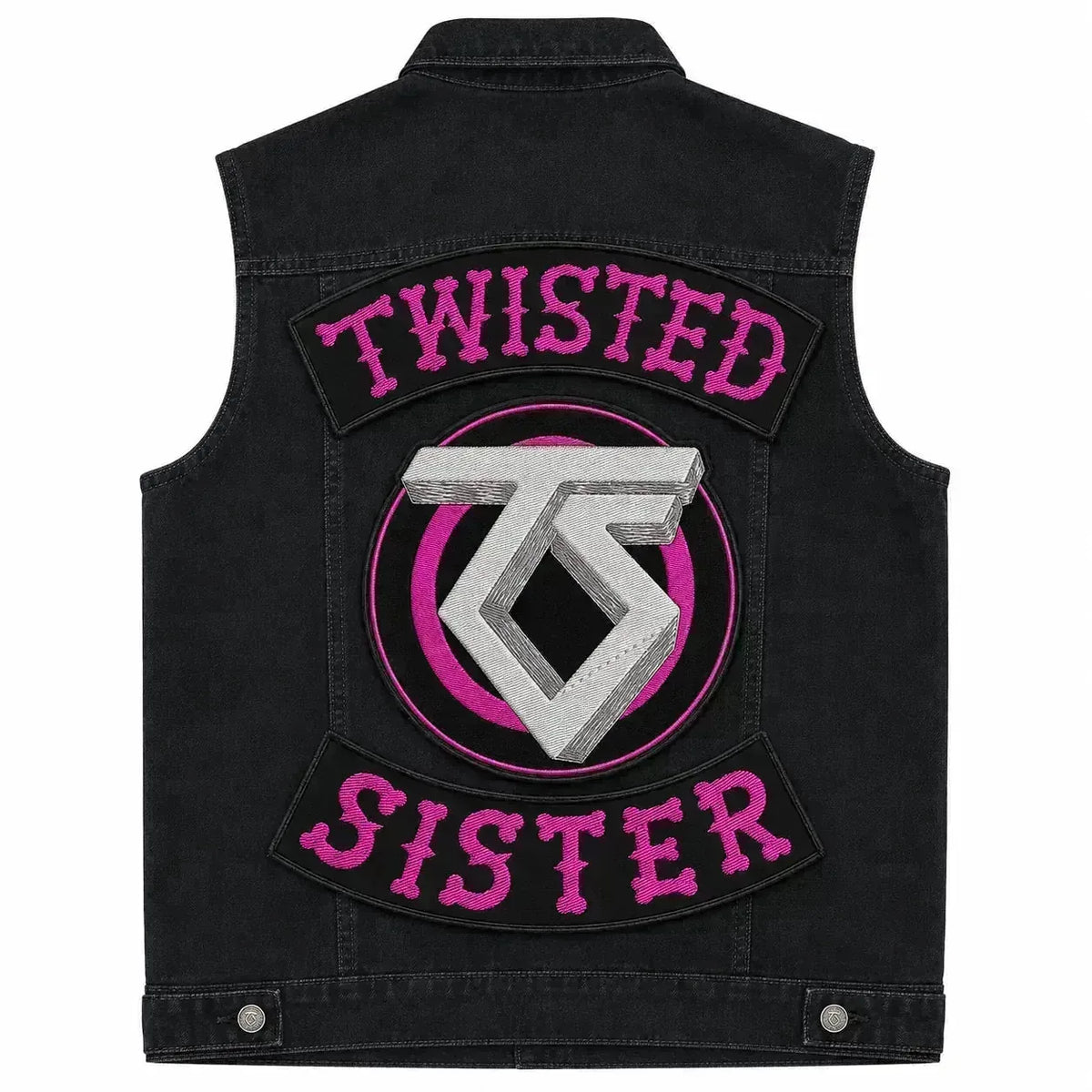 Chaleco de Mezclilla más Espaldera TWISTED SISTER Rock