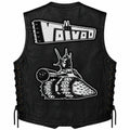 Chaleco de piel original más espaldera bordada VOIVOD