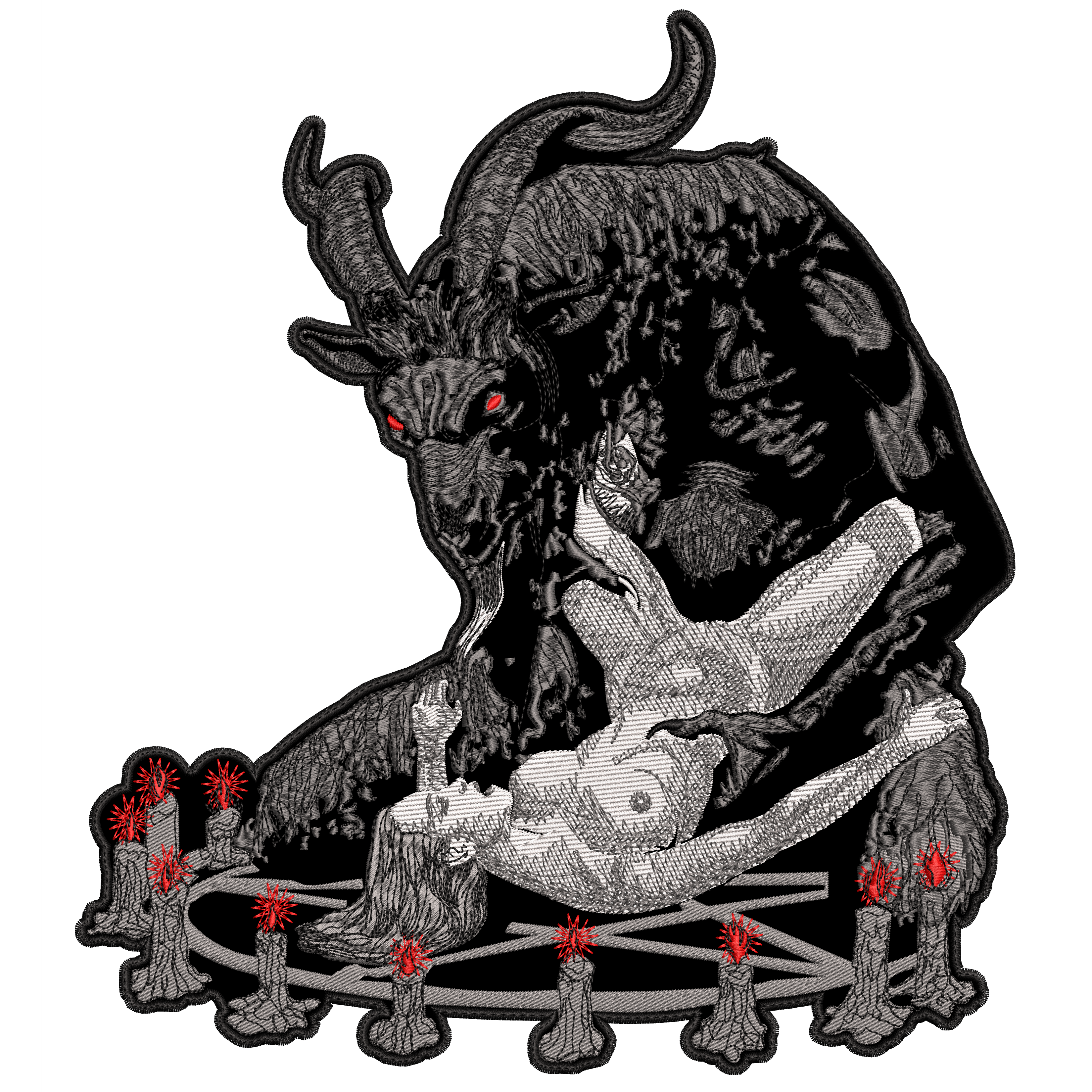 Espaldera Bordada WEREGOAT Black/Death Metal