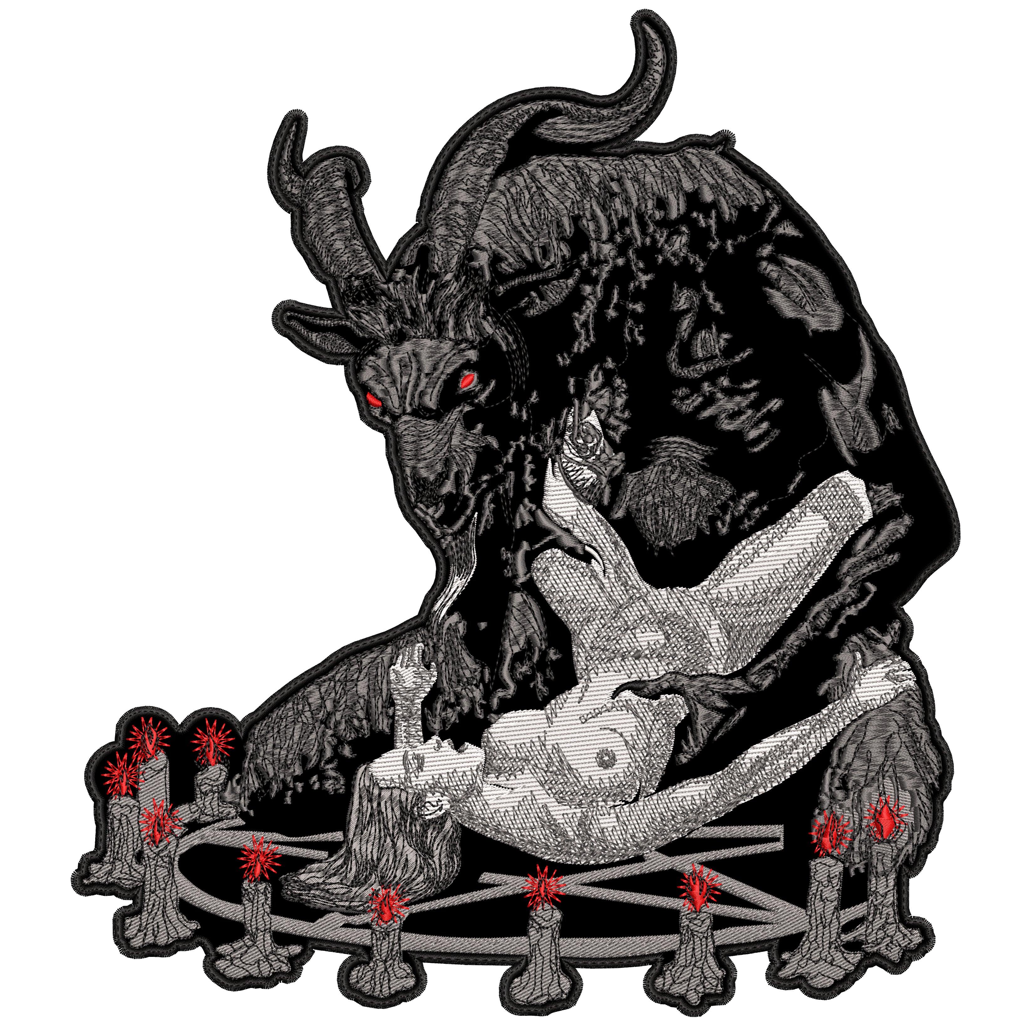 Espaldera Bordada WEREGOAT Black/Death Metal