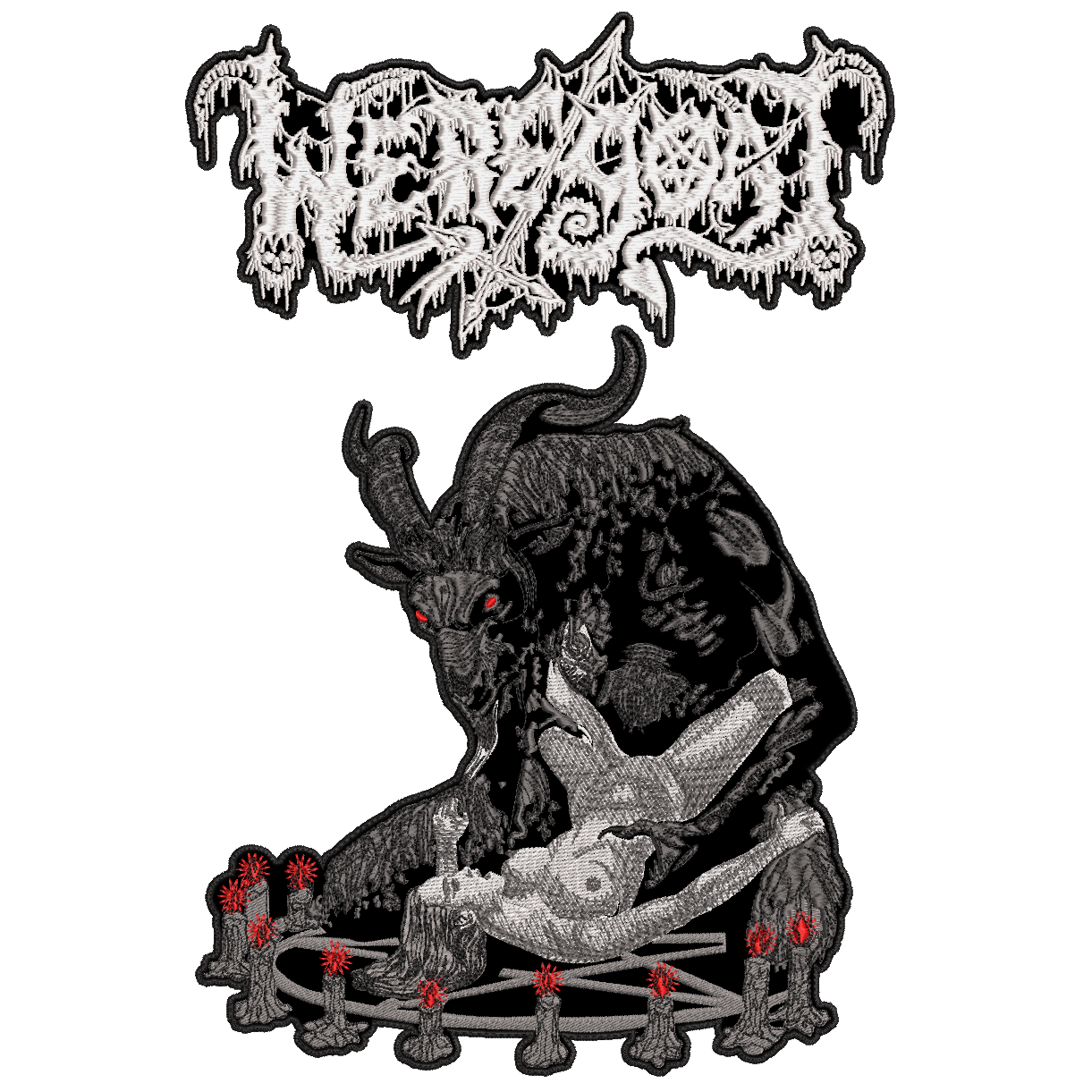 Espaldera Bordada WEREGOAT Black/Death Metal