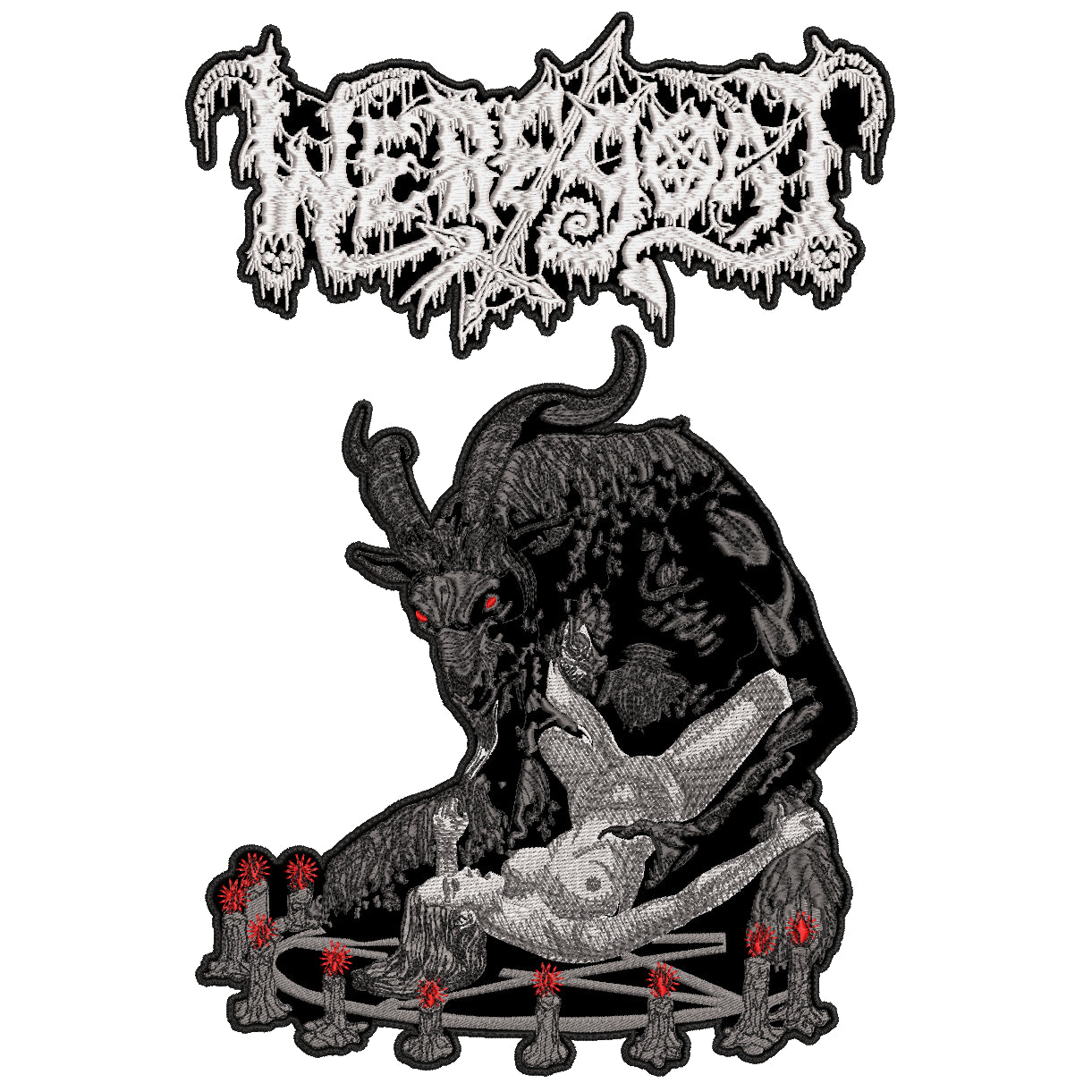 Espaldera Bordada WEREGOAT Black/Death Metal