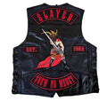 Chaleco de piel original más espaldera bordada SLAYER D STILL REIGNING Thrash Metal