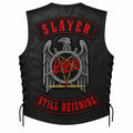 Chaleco de piel original más espaldera bordada SLAYER STILL REIGNING