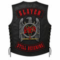 Chaleco de piel original más espaldera bordada SLAYER STILL REIGNING Thrash Metal