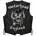 Chaleco de piel original más espaldera bordada MOTORHEAD G. B.
