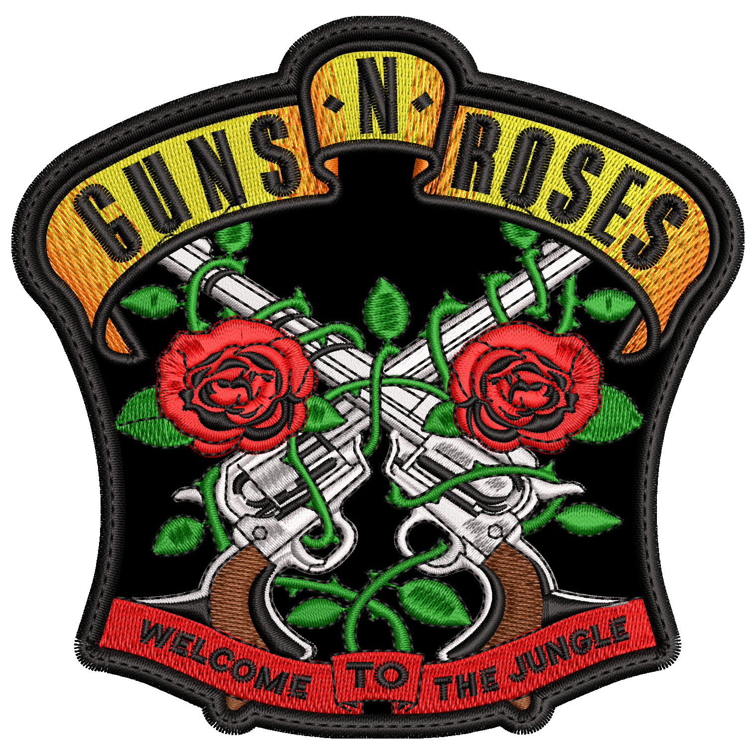 Parche Bordado Welcome to the Jungle GUNS N ROSES Hard Rock