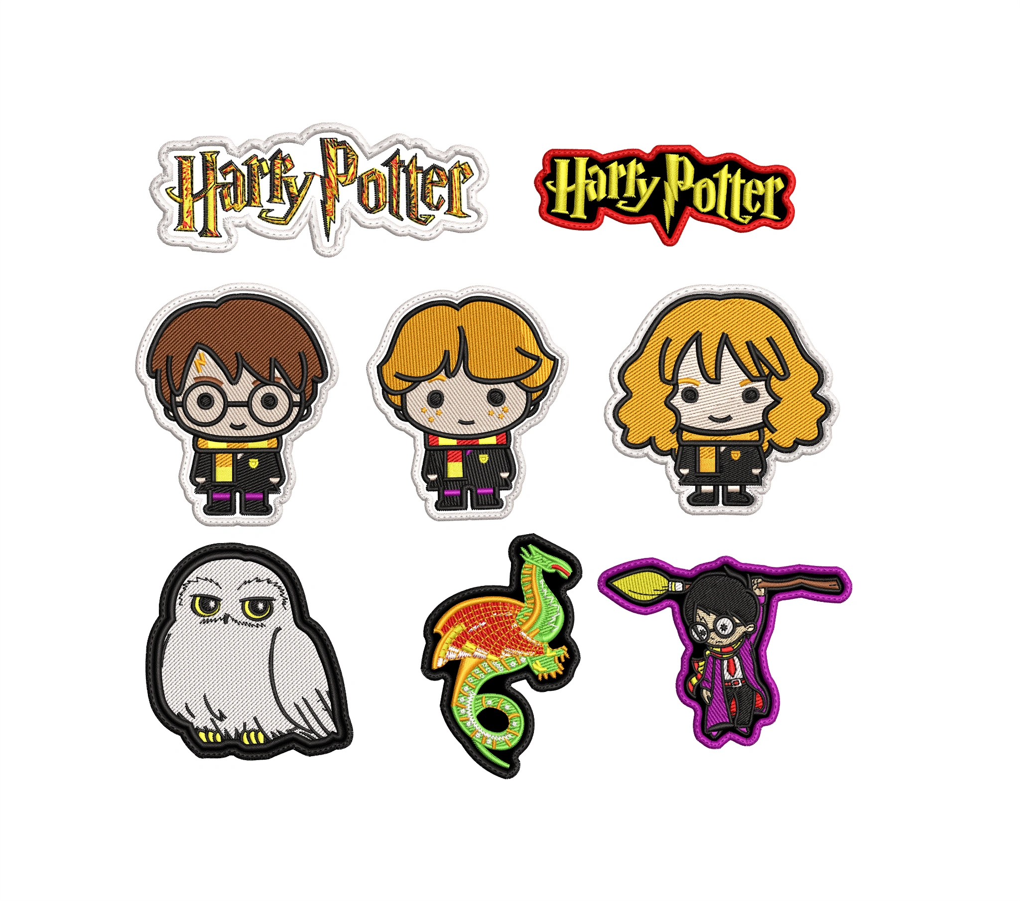 Pack Parches Bordados HARRY POTTER