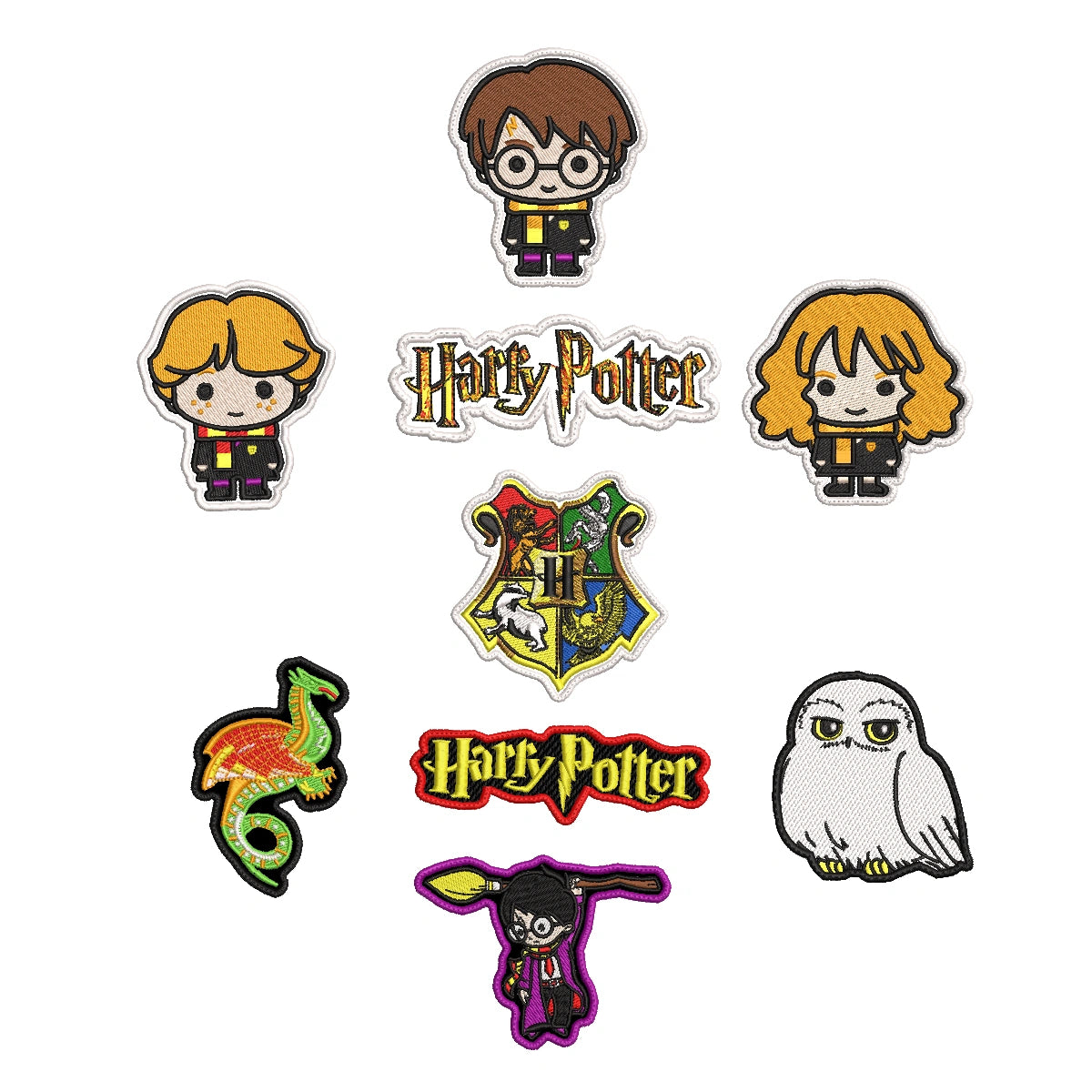 Pack Parches Bordados HARRY POTTER
