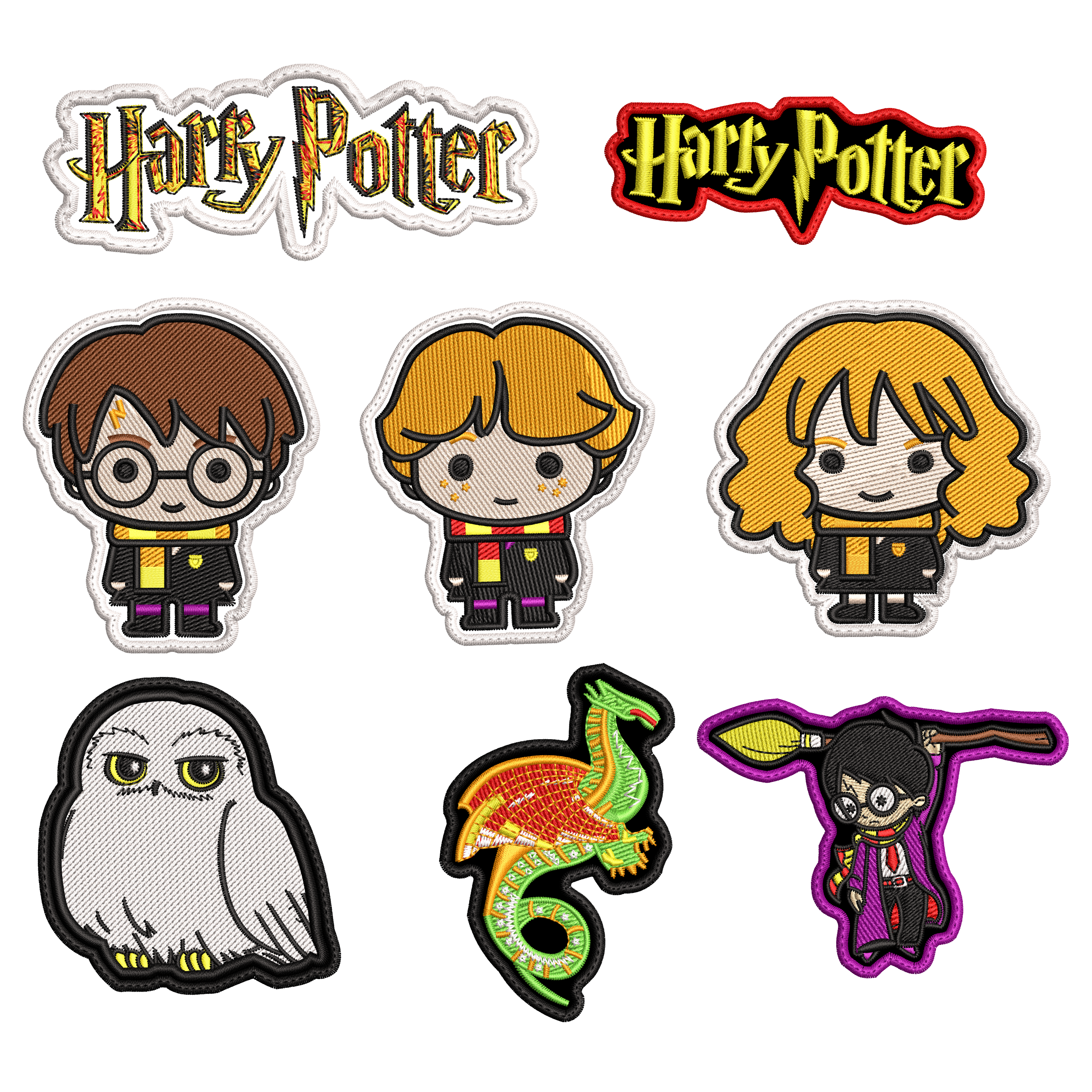 Pack Parches Bordados HARRY POTTER