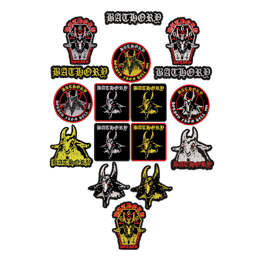 Pack Parches Bordados BATHORY Goat Black Metal