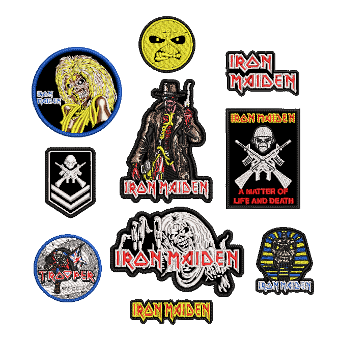 Pack Parches Bordados IRON MAIDEN Heavy Metal