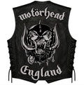 Chaleco de piel original más espaldera bordada MOTORHEAD P