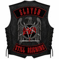 Chaleco de piel original más espaldera bordada SLAYER G STILL REIGNING